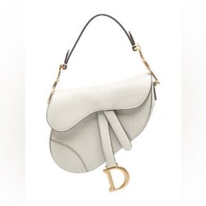 Dior White Saddle Shoulder Bag
